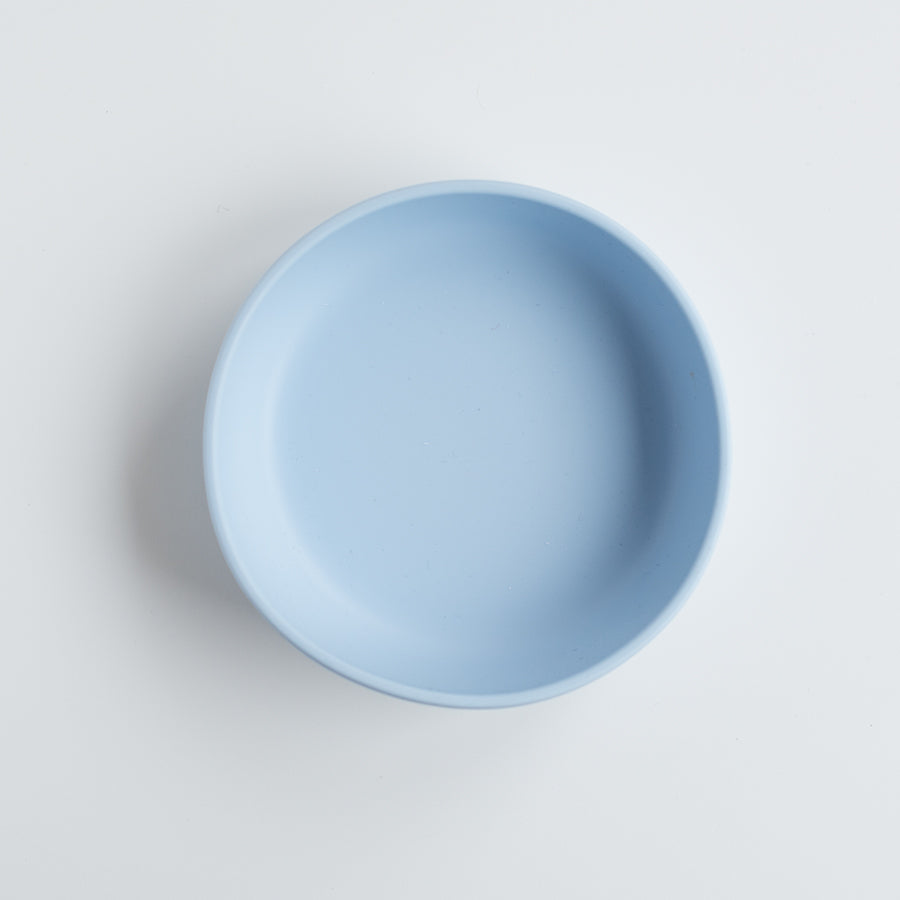 Les Enfants Silicon Baby Bowl Blue top view
