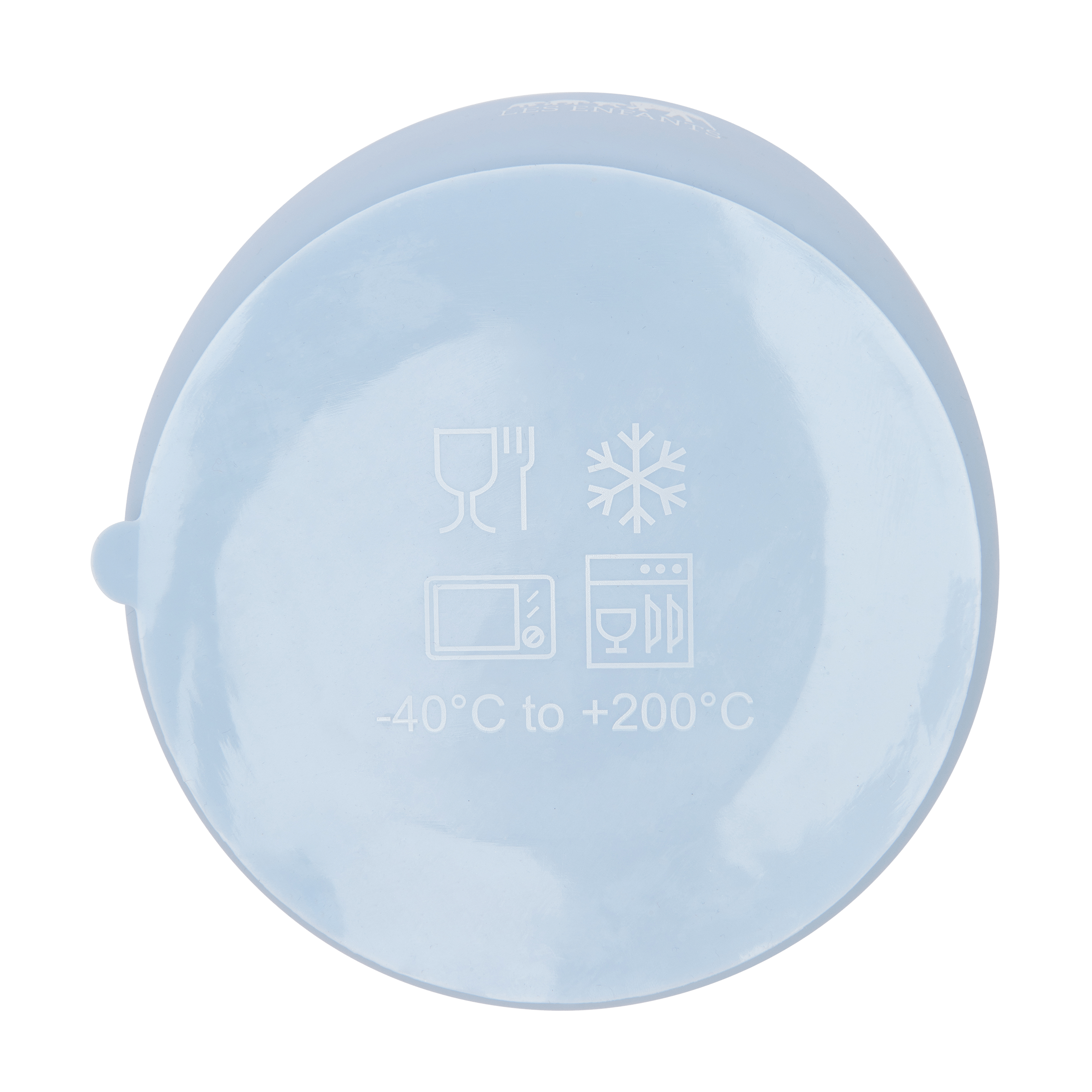 les enfants silicon bowl that sticks to flat surface eating collection bottom view with care instructions