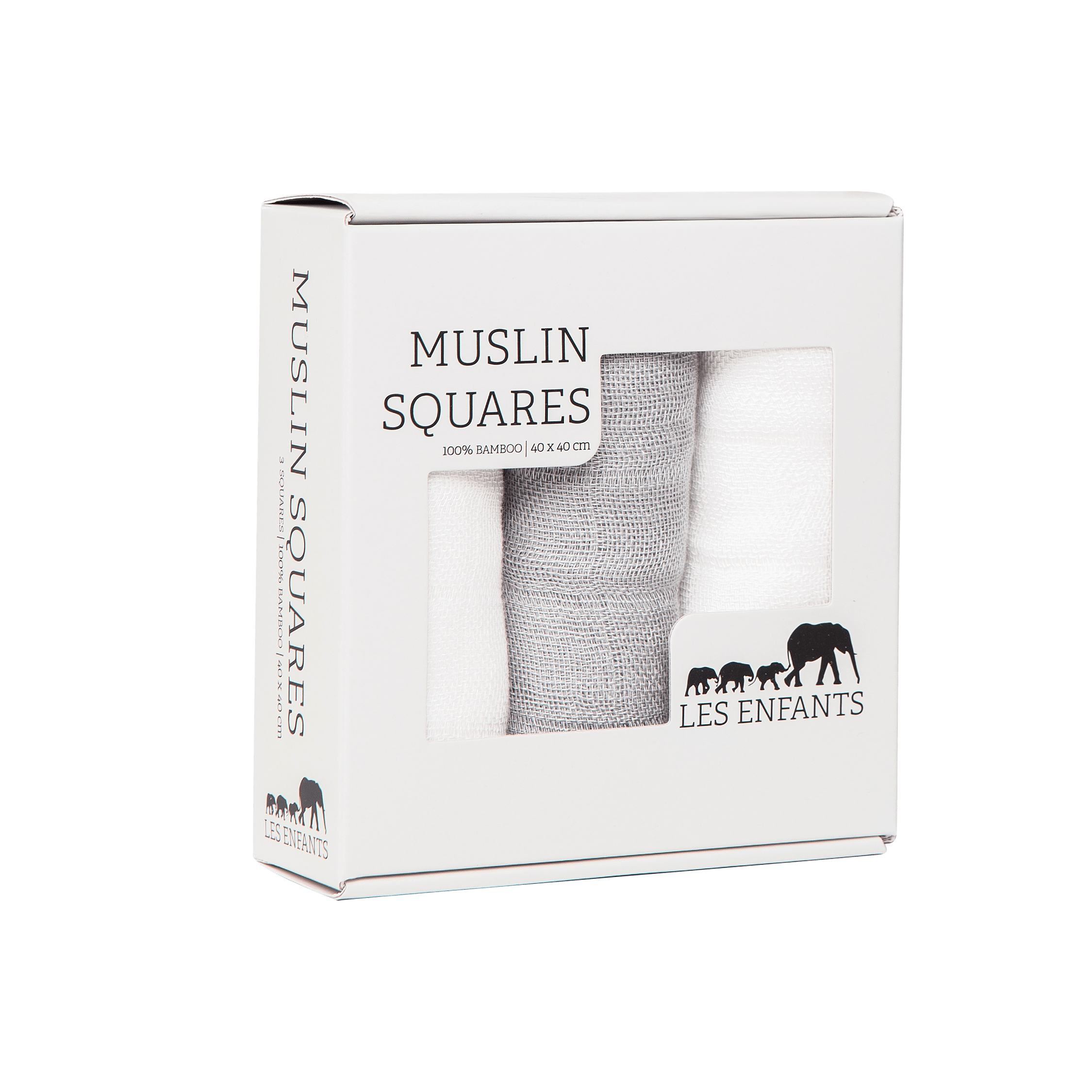 Muslin Squares Grey / White