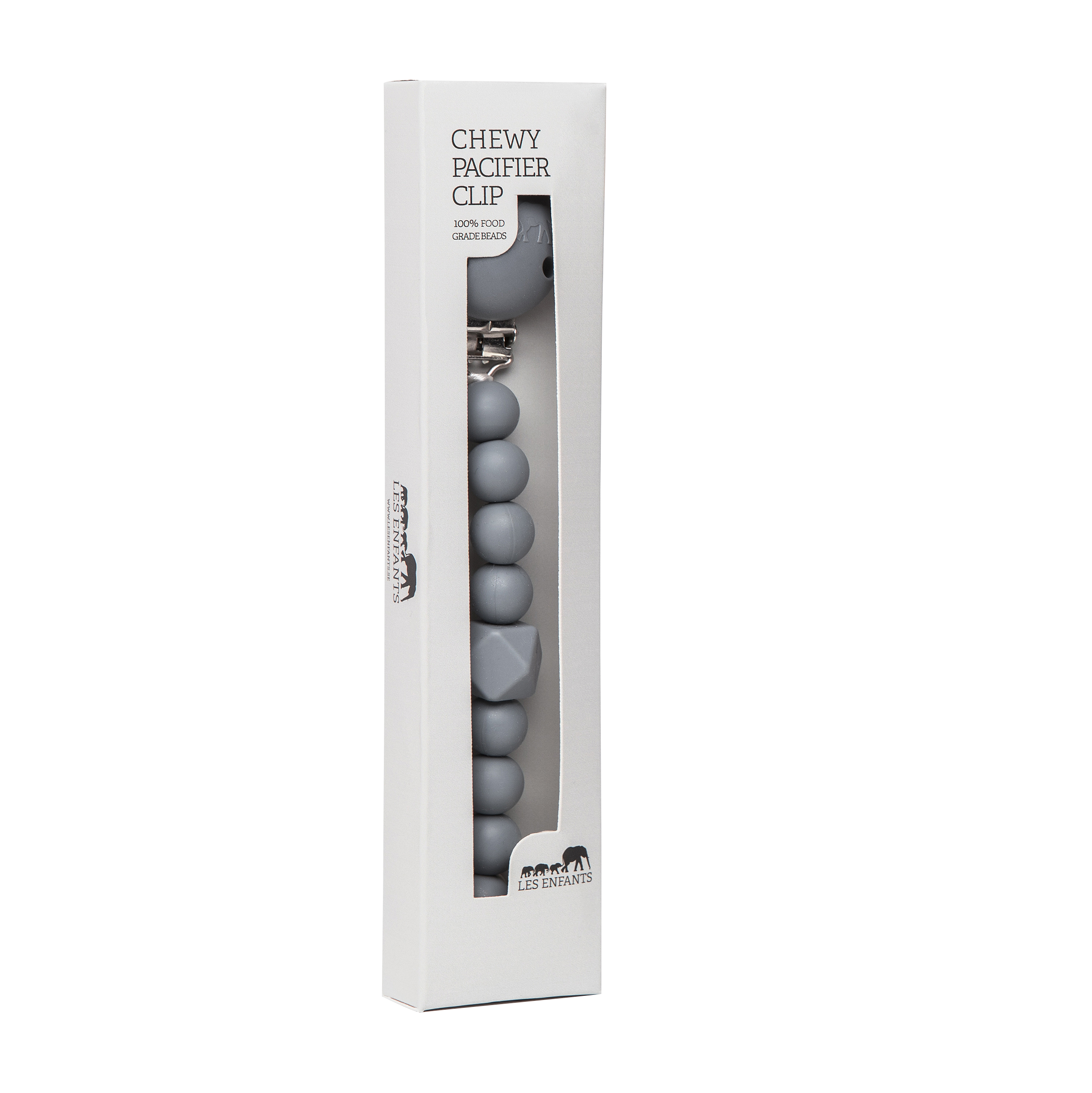 Chewy Schnullerclip - Grau