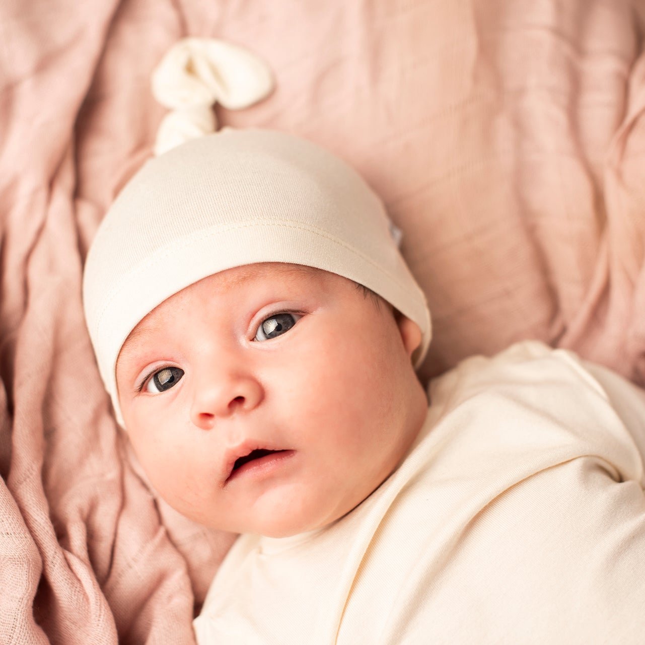 Bamboo Baby Beanie - CREAM