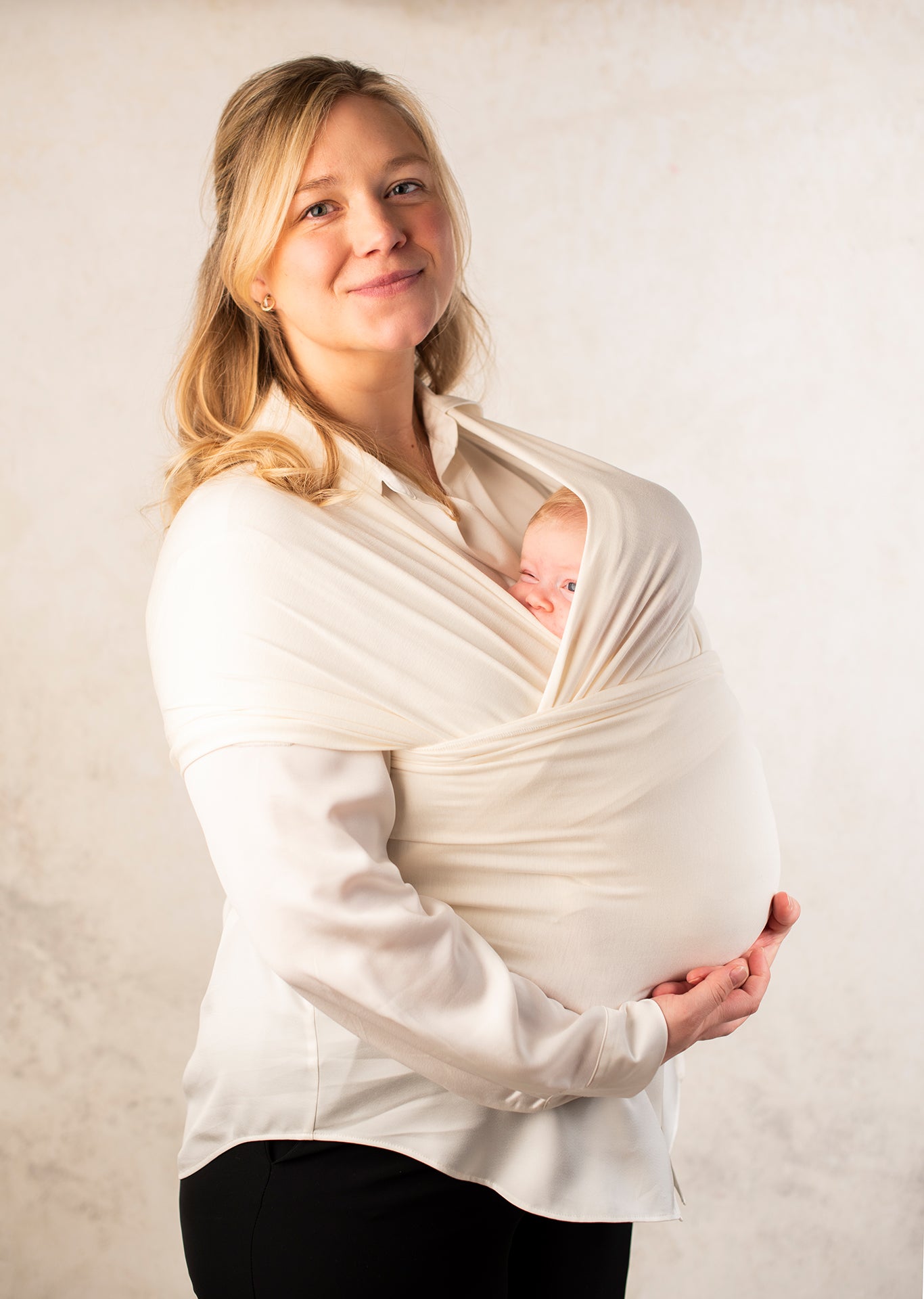 Bamboo Baby Wrap Carrier - CREAM