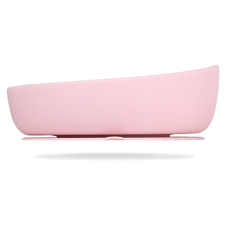 les enfants silicon bowl that sticks to surface eating collection pink