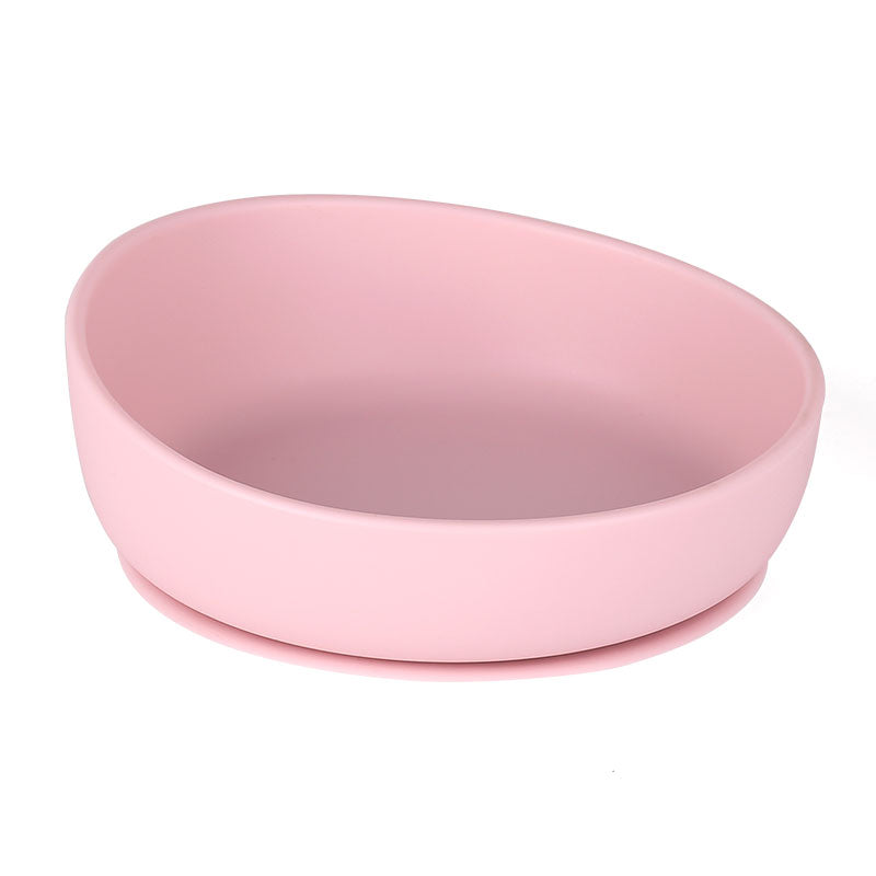 les enfants silicon bowl that sticks to surface eating collection pink