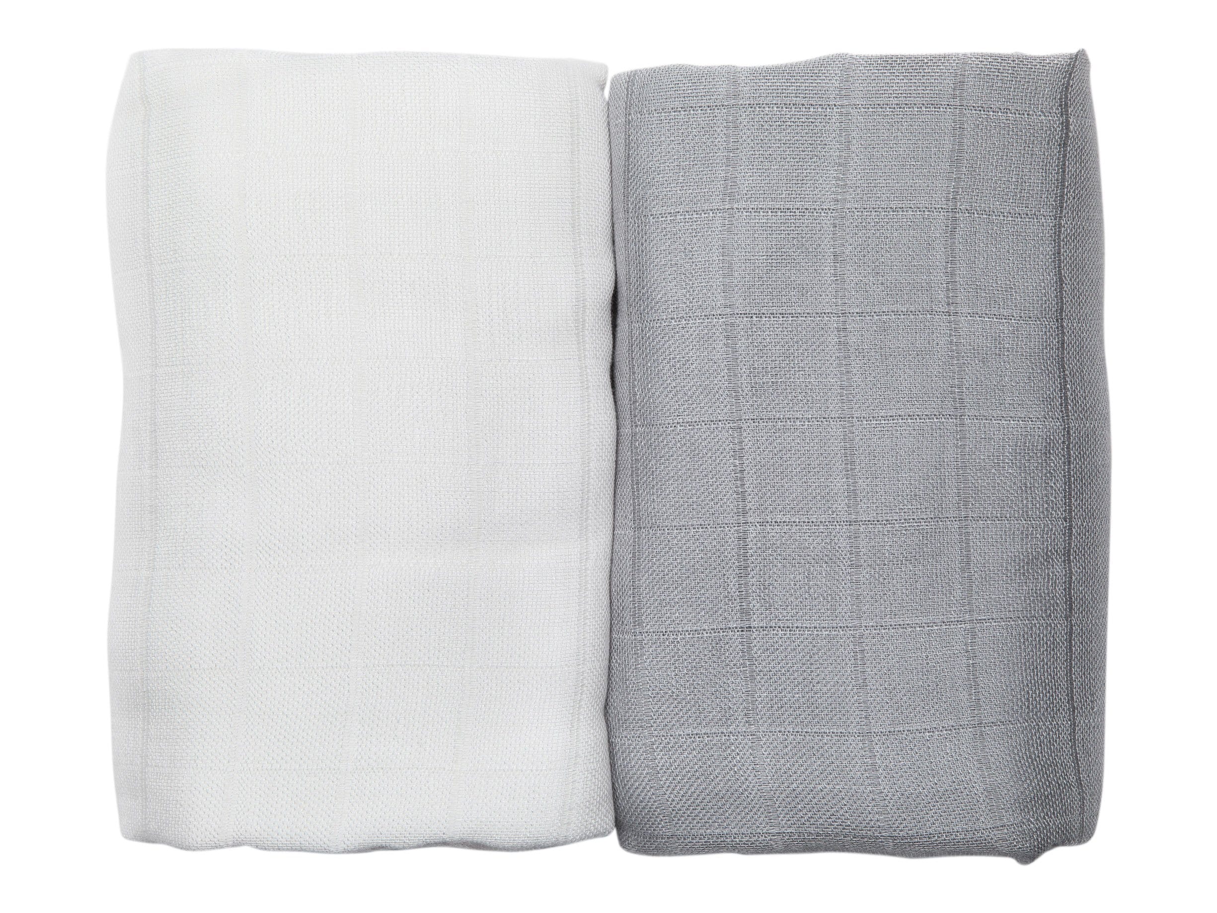 Muslin Blanket Grey / White