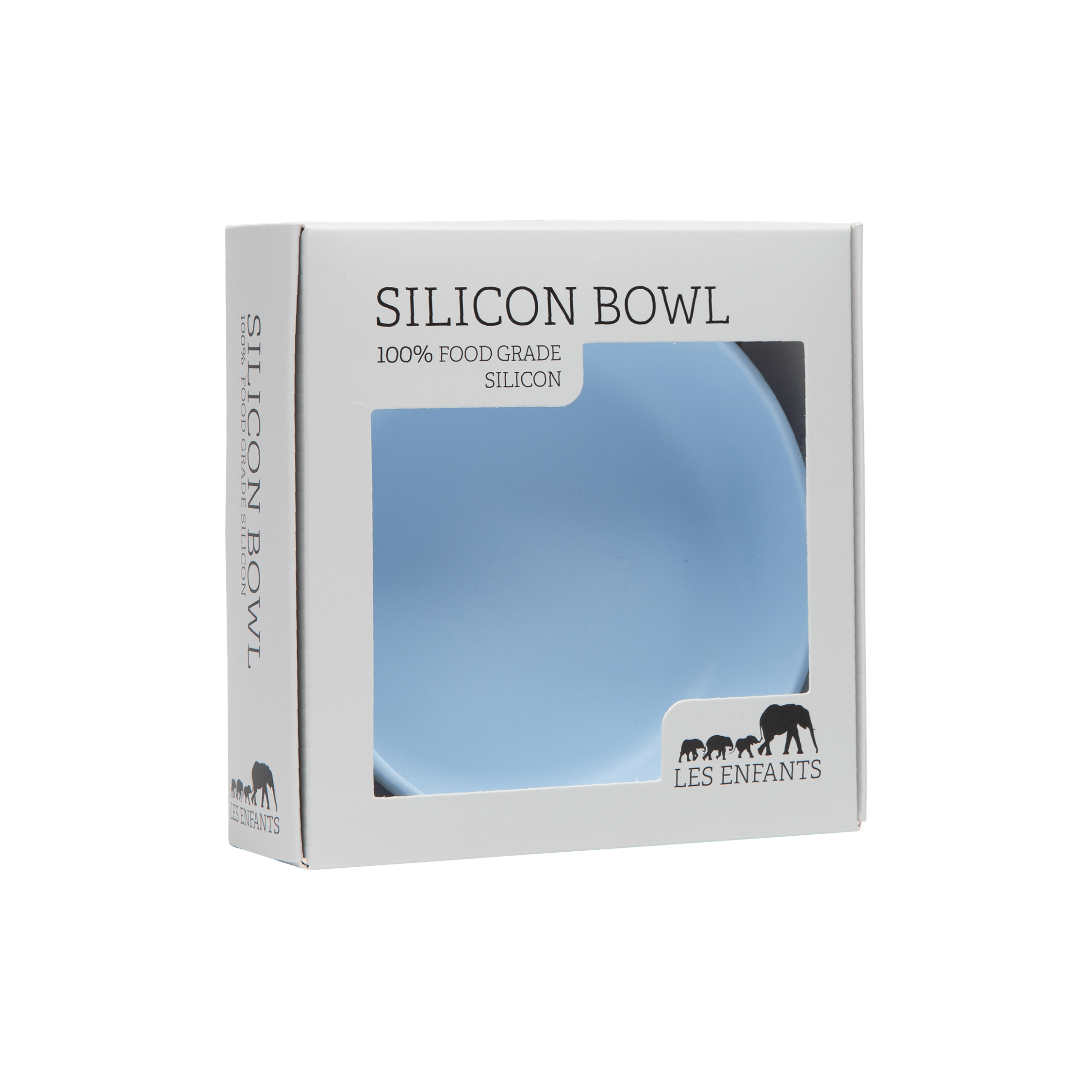 Blå silikonskål 