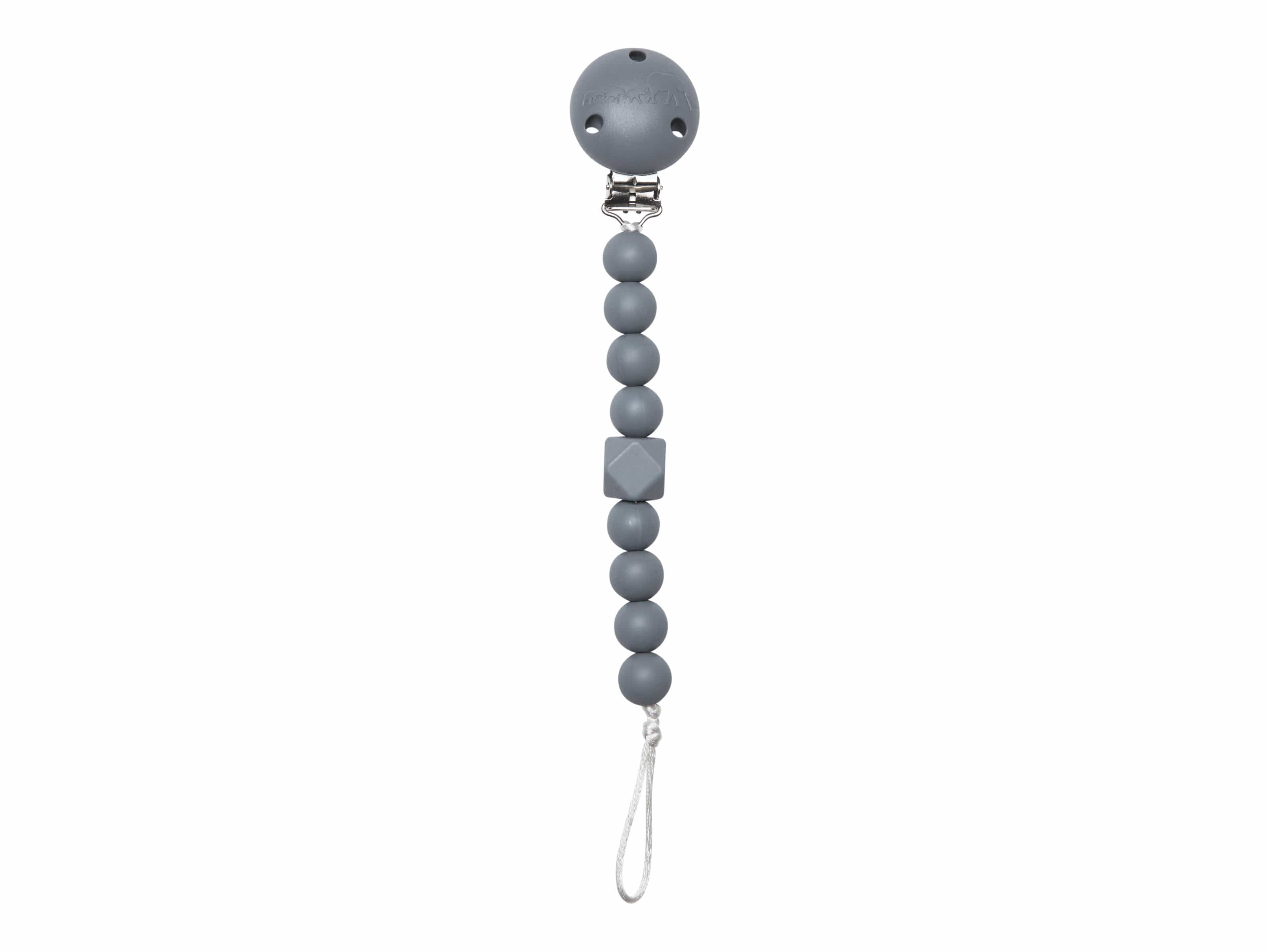 The Les Enfants Chewy Pacifier Clip grey